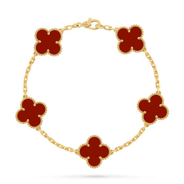 Van Cleef Bracelet - Gold Plated Red